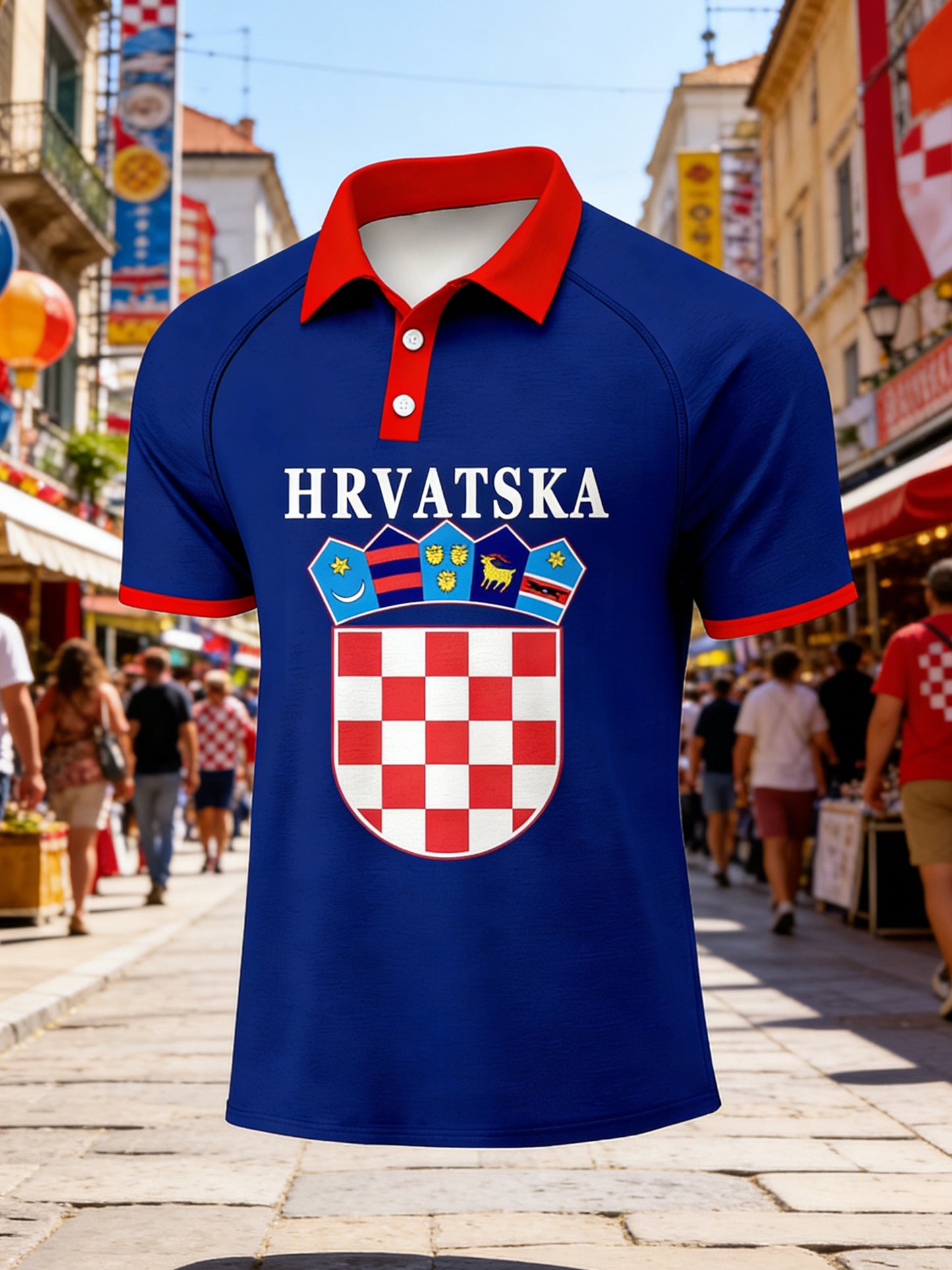 Muška majica polo s hrvatskom tematikom