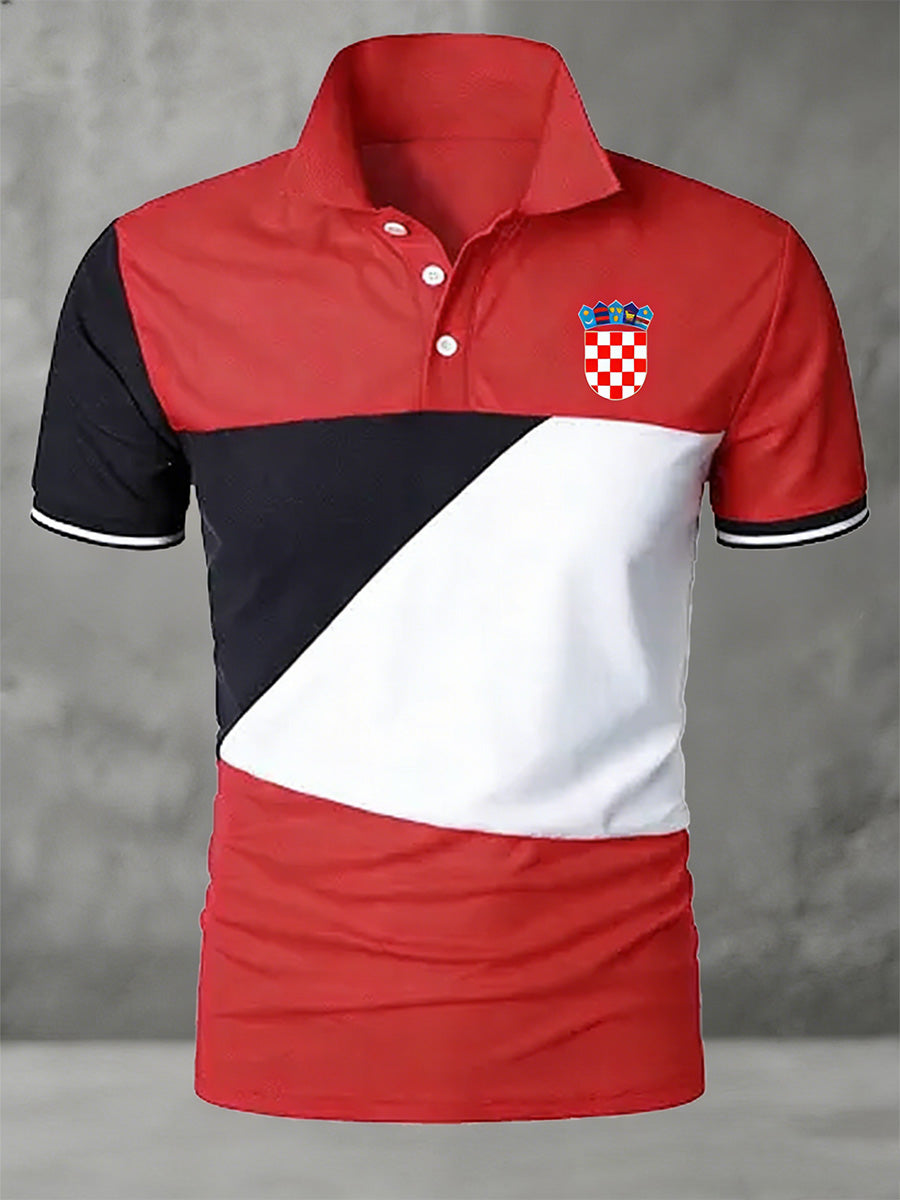Muška hrvatska umjetnost Print Polo