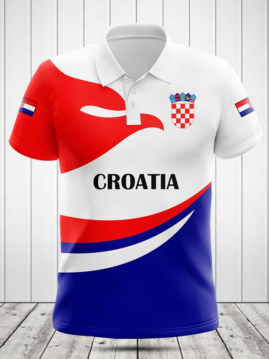 Muška hrvatska umjetnost Print Polo