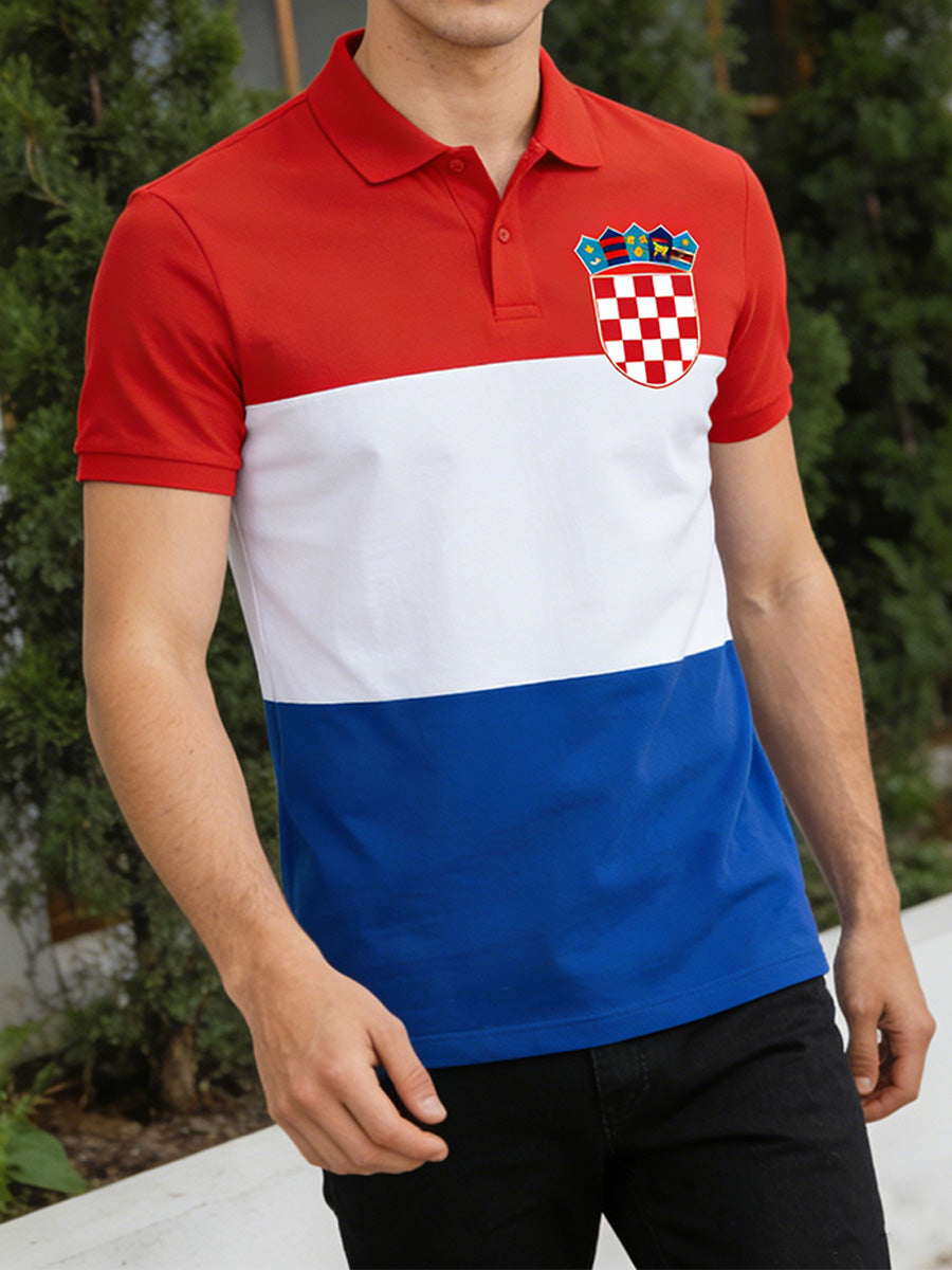 Polo majica za muškarce s hrvatskom zastavom