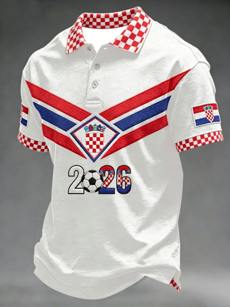 Muška majica polo za Svjetsko prvenstvo 2026. u Hrvatskoj