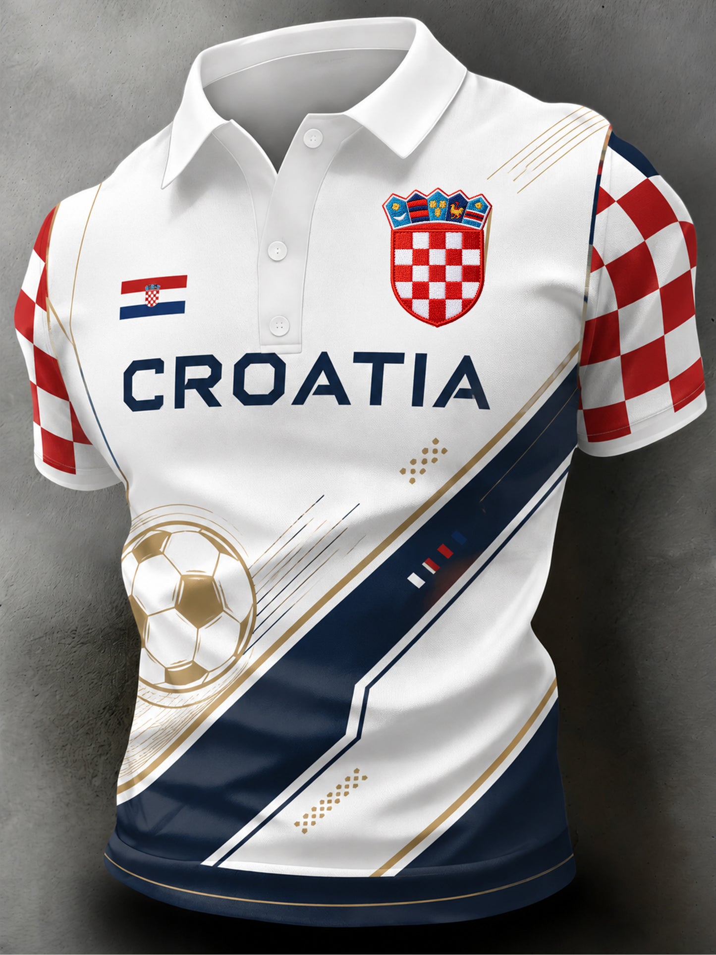 Muškarci Nogometni ljubitelj umjetnosti Ispis Polo.