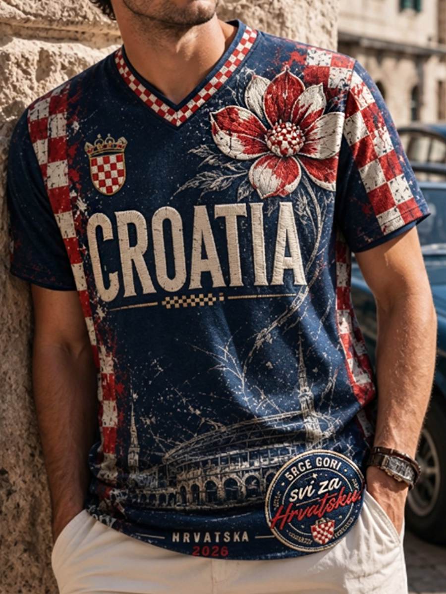 Muška majica s V-izrezom