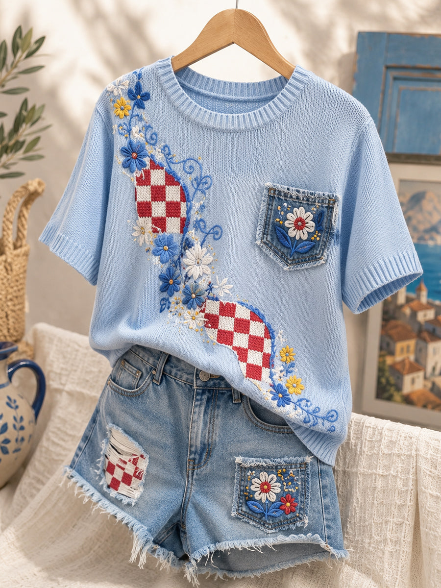 Ženska majica s umjetničkom grafikom hrvatskog nogometnog navijačkog elementa