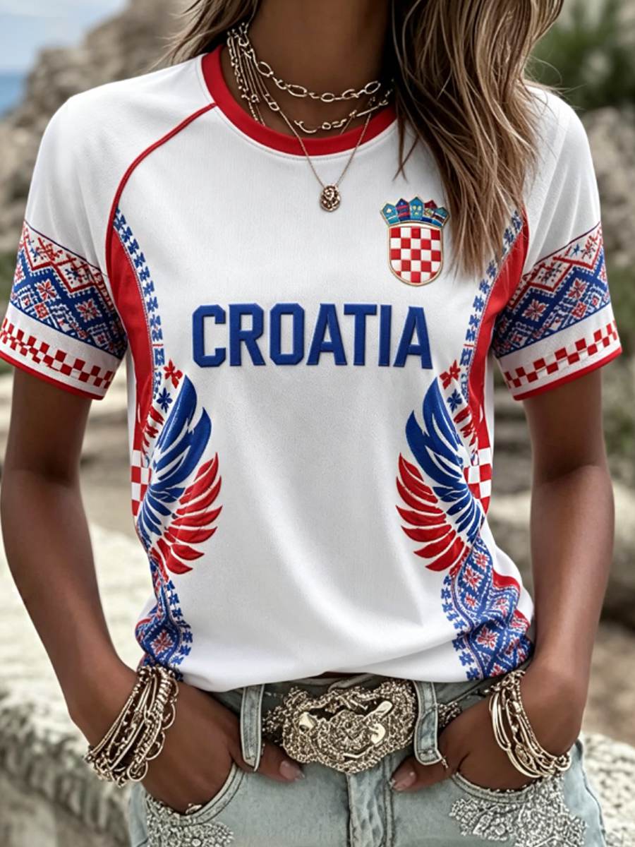 Ženska okrugla majica kratka rukava