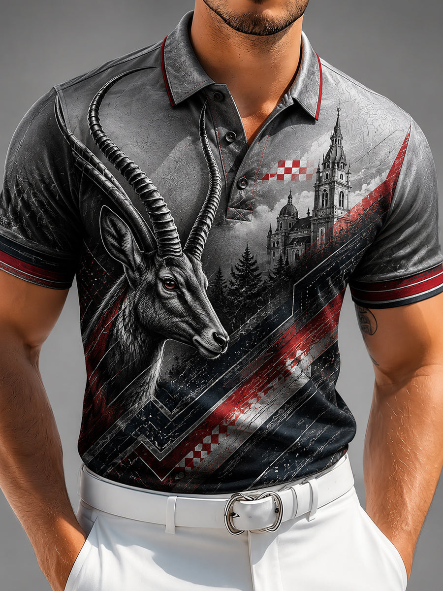 Muški hrvatski kulturni element Umjetnost Print Polo Print