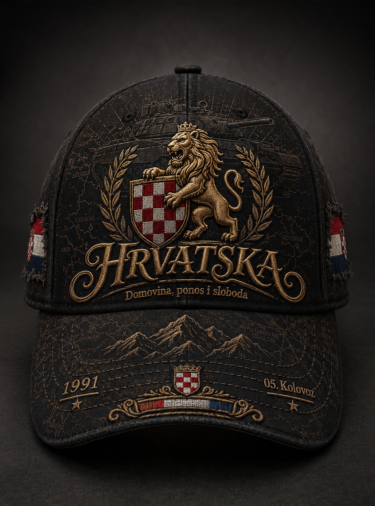 Uniseks hrvatska vojna majica s patriotskim umjetničkim otiskom