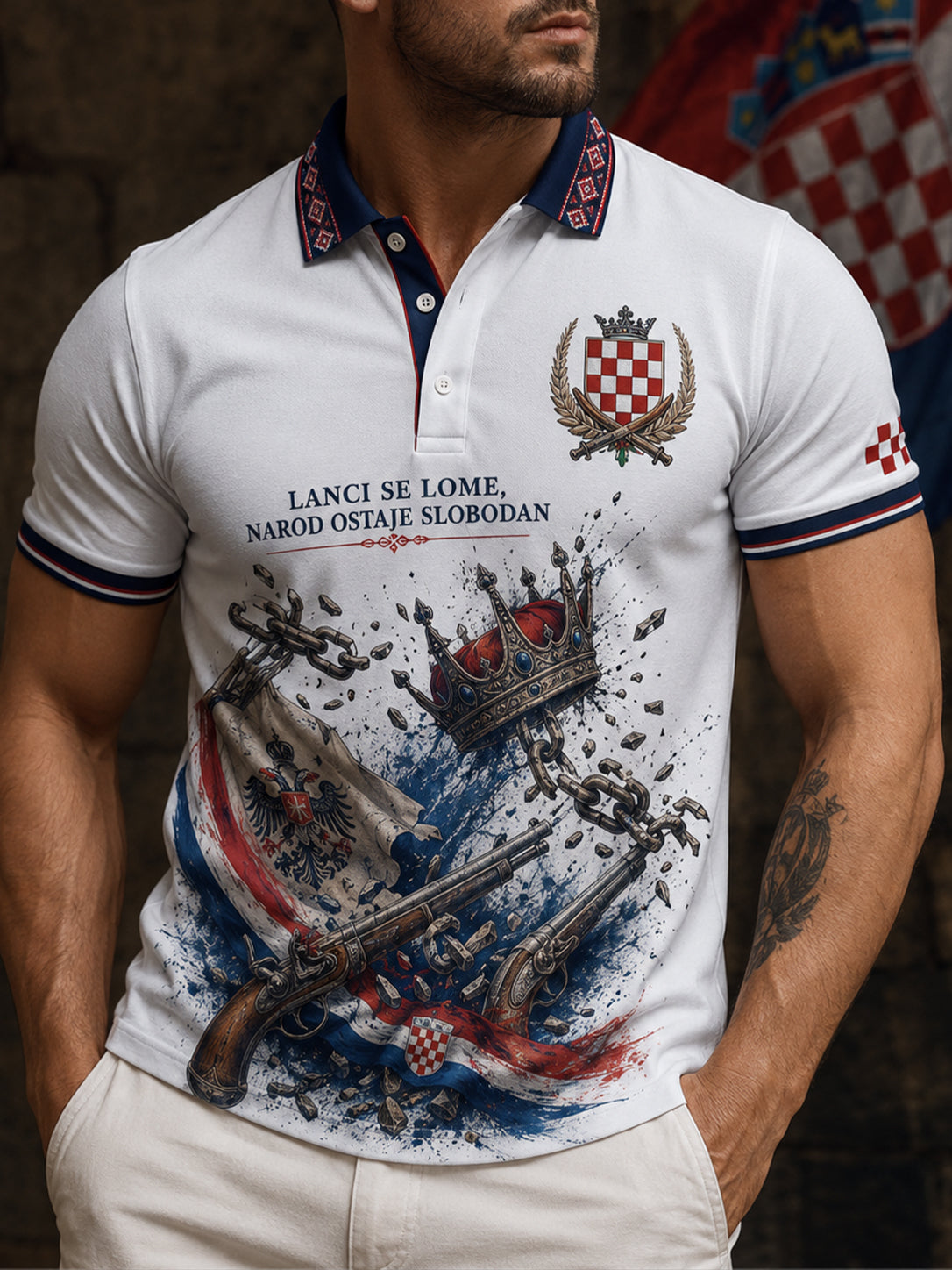 Muškarci Hajduk Duhovno inspirirana umjetnost Tiskati Polo.