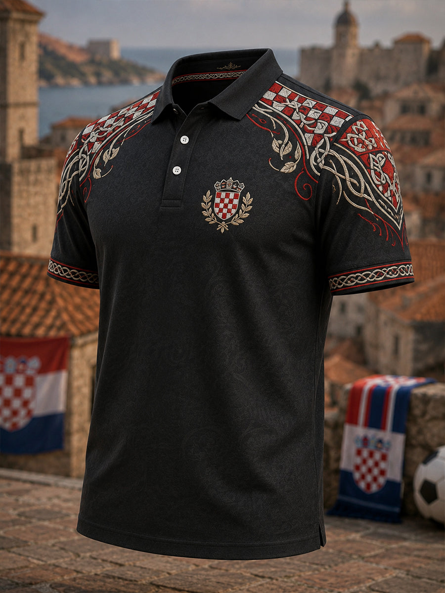 Muški polo majica s umjetničkom grafikom u povodu hrvatskog oceana