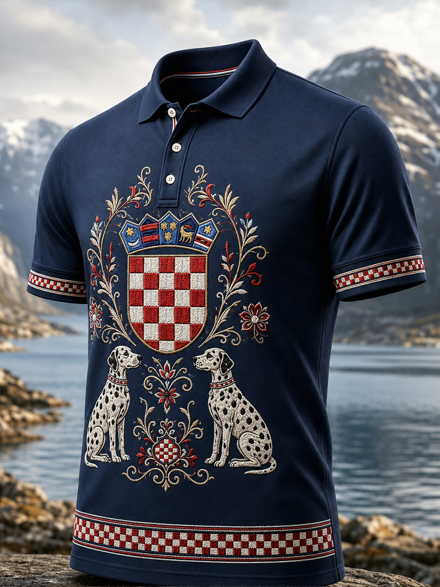 Muškarci hrvatski kulturni element Umjetnost Print Casual Polo: