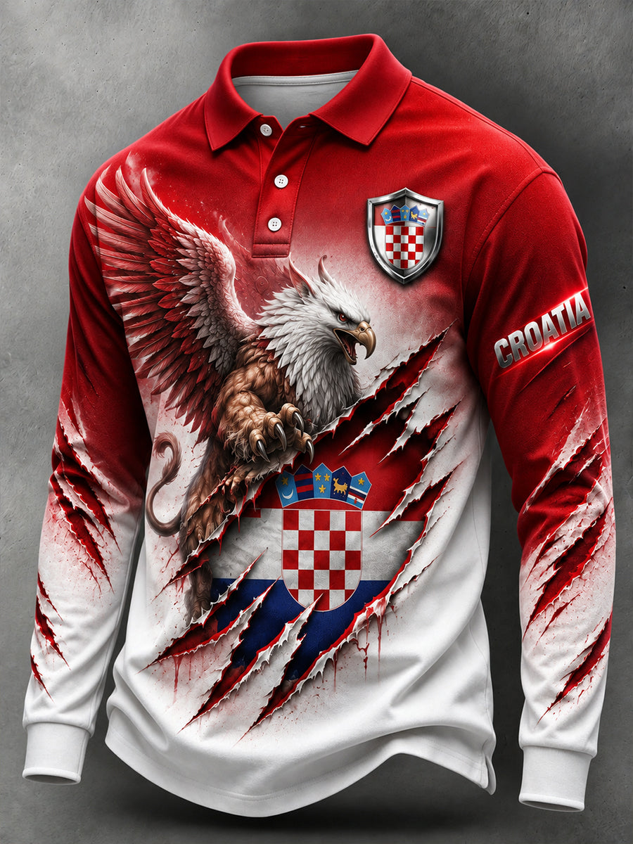 Muška Hrvatska Dug rukav košulja