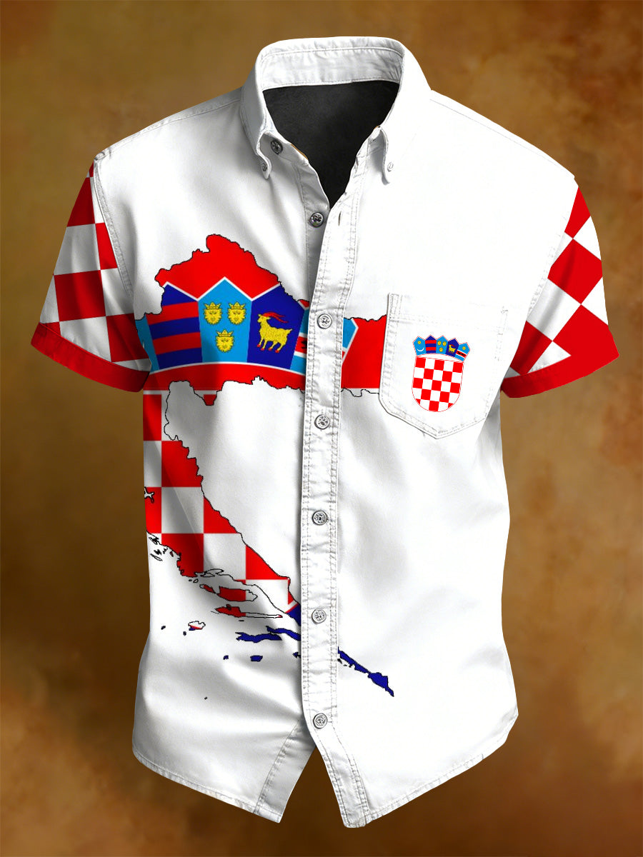 Muška majica s printom hrvatske zastave