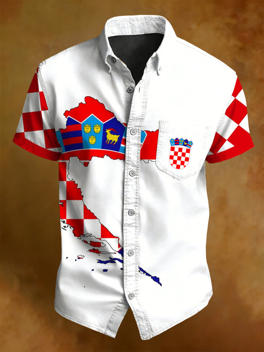 Muška majica s printom hrvatske zastave