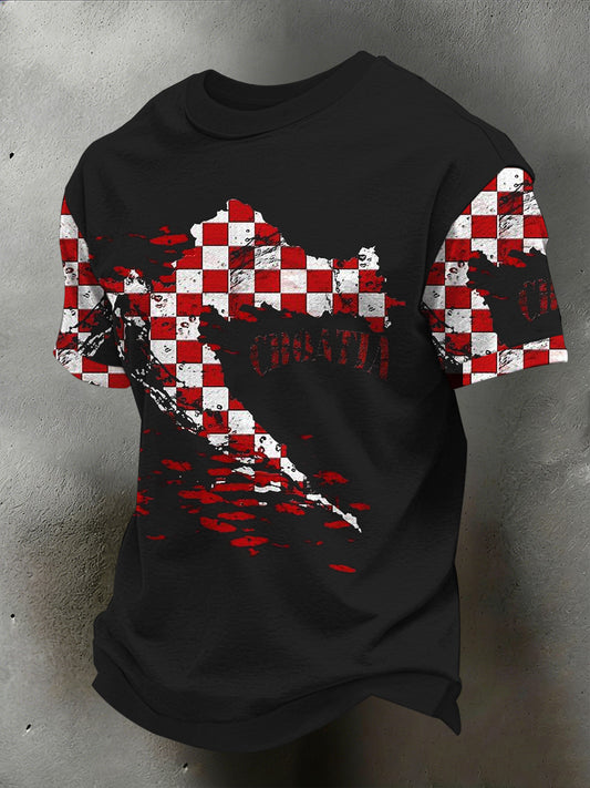 Muška majica s potiskom hrvatske zastave
