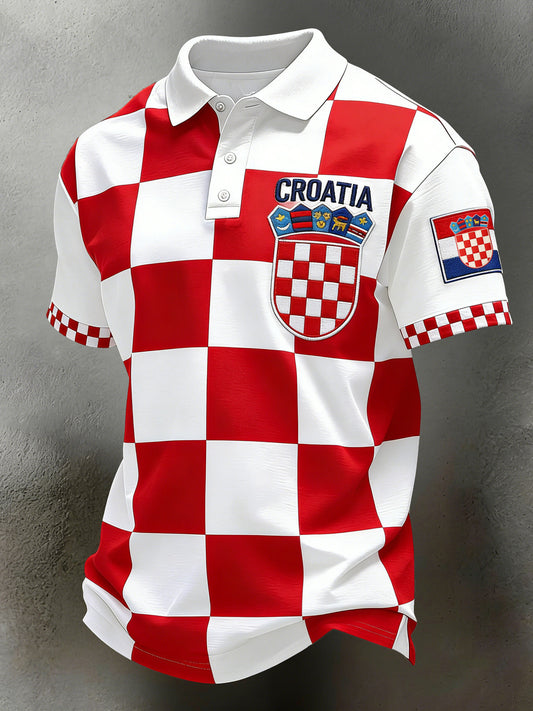 Muškarci hrvatski umjetnost Patchwork Zastava Boja Ispis
