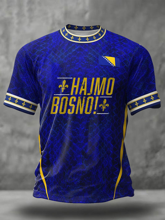 Muška majica s printom Bosno ZMAJEVI za ljubitelje nogometa