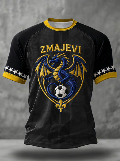 Muška majica s printom Bosno ZMAJEVI za ljubitelje nogometa