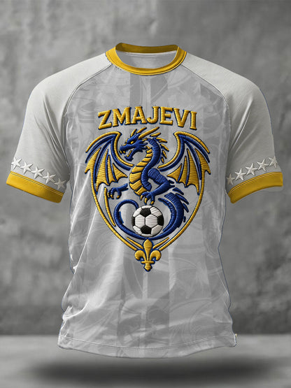 Muška majica s printom Bosno ZMAJEVI za ljubitelje nogometa