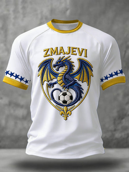 Muška majica s printom Bosno ZMAJEVI za ljubitelje nogometa