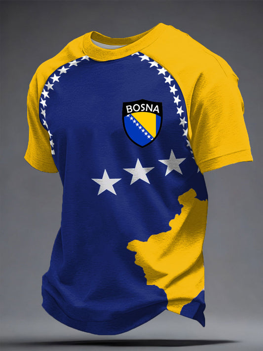 Muška majica s printom Bosno ZMAJEVI za ljubitelje nogometa