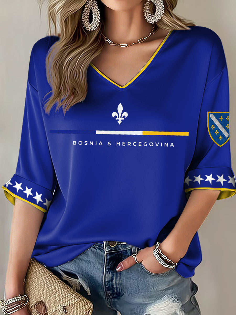 Ženska majica s printom Bosne ZMAJEVI za ljubitelje nogometa
