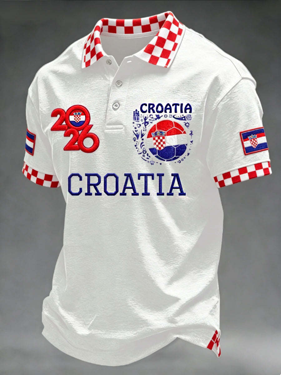 Muška majica polo za Svjetsko prvenstvo 2026. u Hrvatskoj