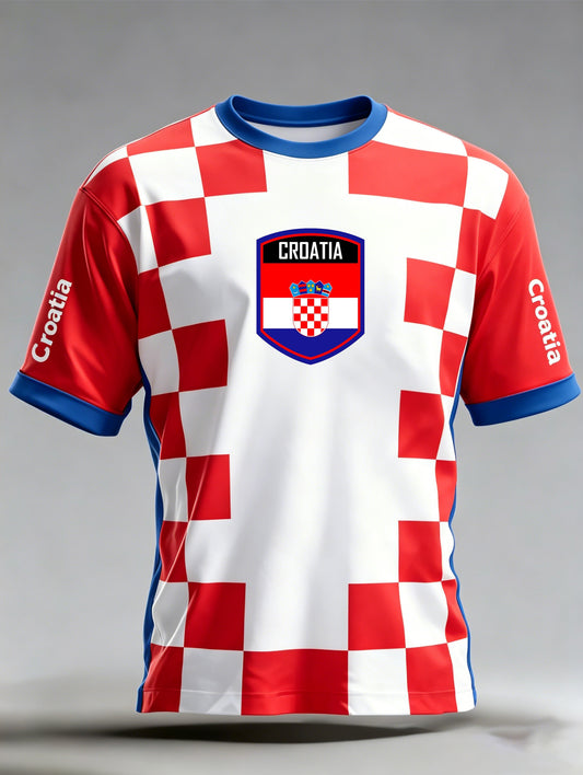 Muška hrvatska nogometna utakmica Umjetnost Ispis T-majha