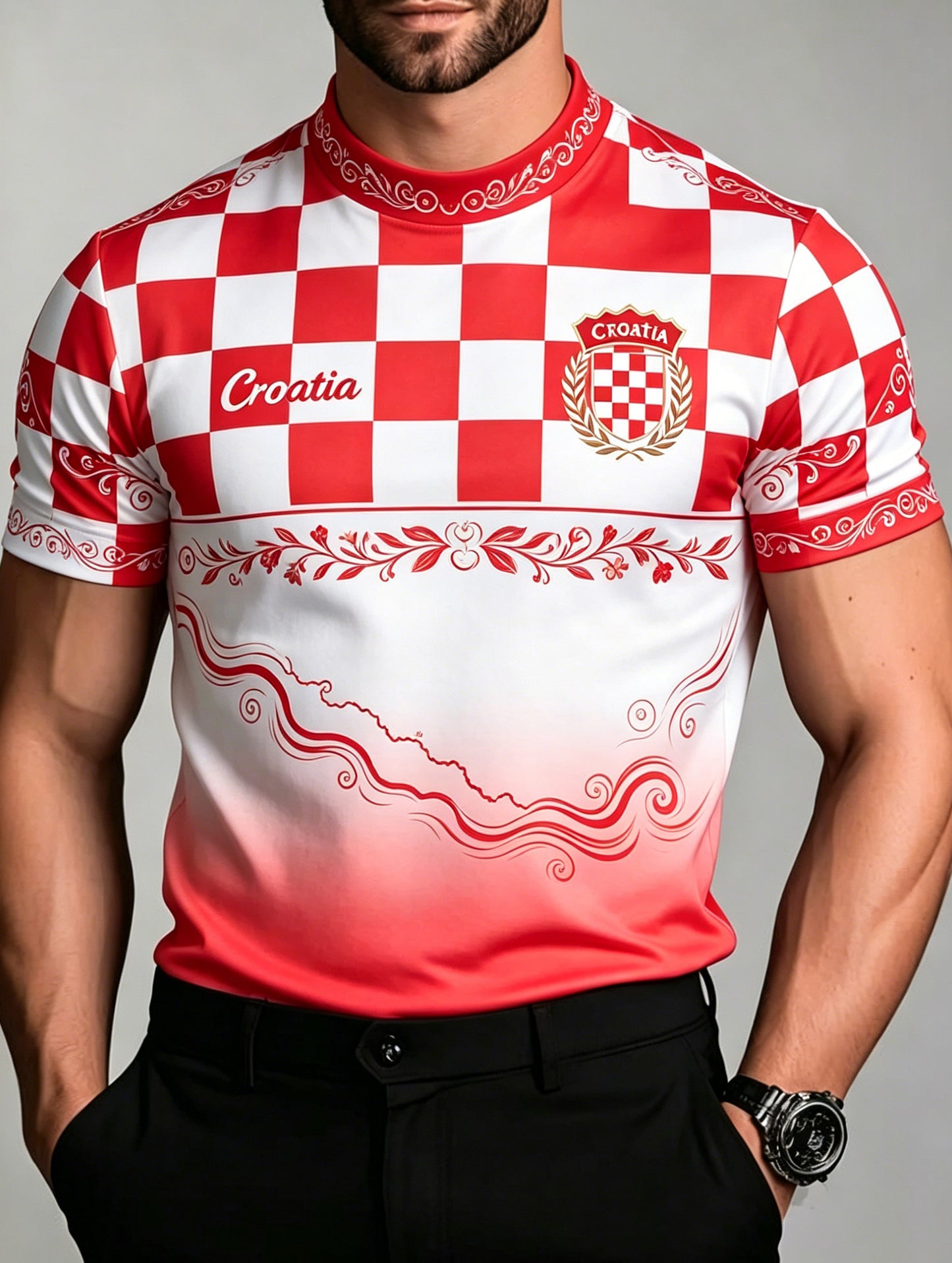 Muška majica kratkih rukava s hrvatskom umjetničkom grafikom