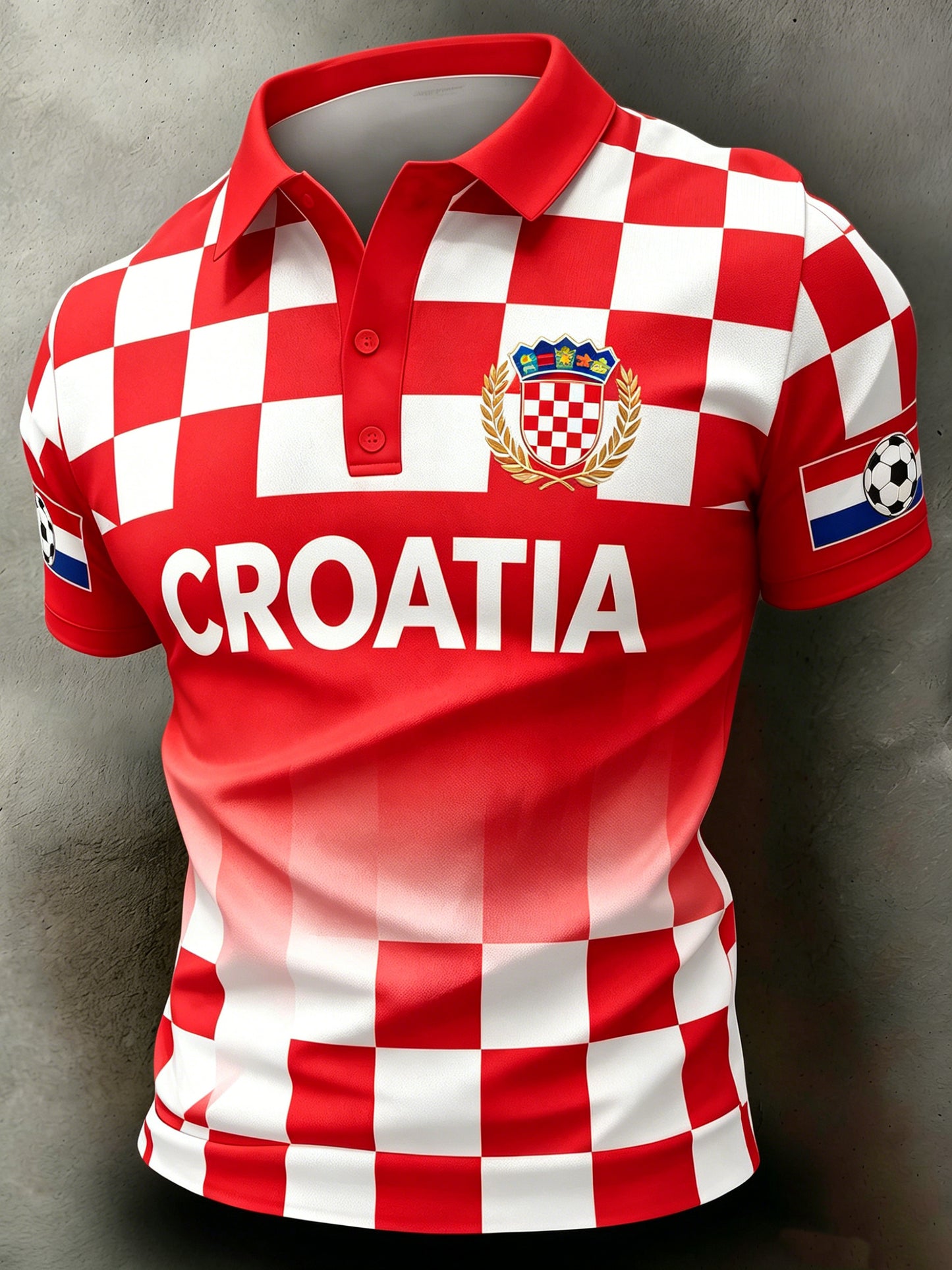 Muška hrvatska nogometna utakmica zastava
