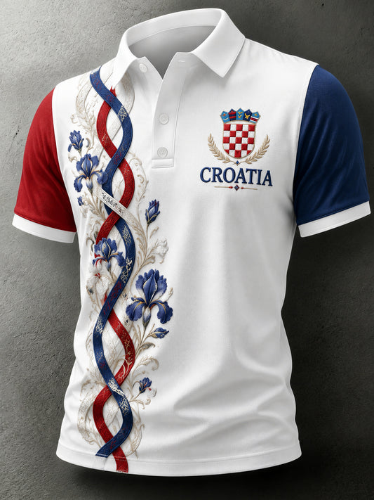Muški Polo s hrvatskim zastava-tematički umjetnički tisak