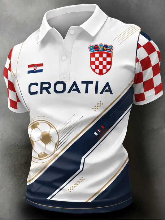 Muškarci Nogometni ljubitelj umjetnosti Ispis Polo.