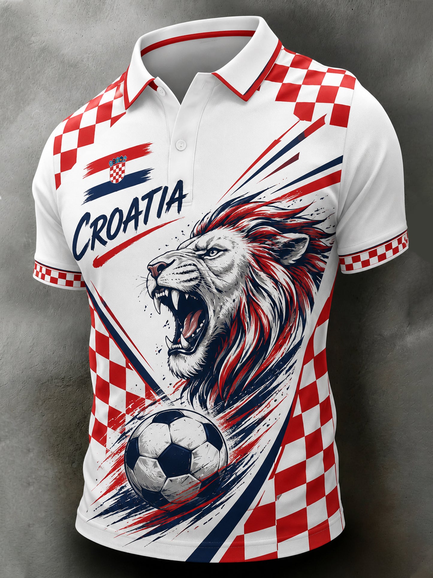 Trikot s potiskom hrvatske nogometne navijačke umjetnosti za muškarce