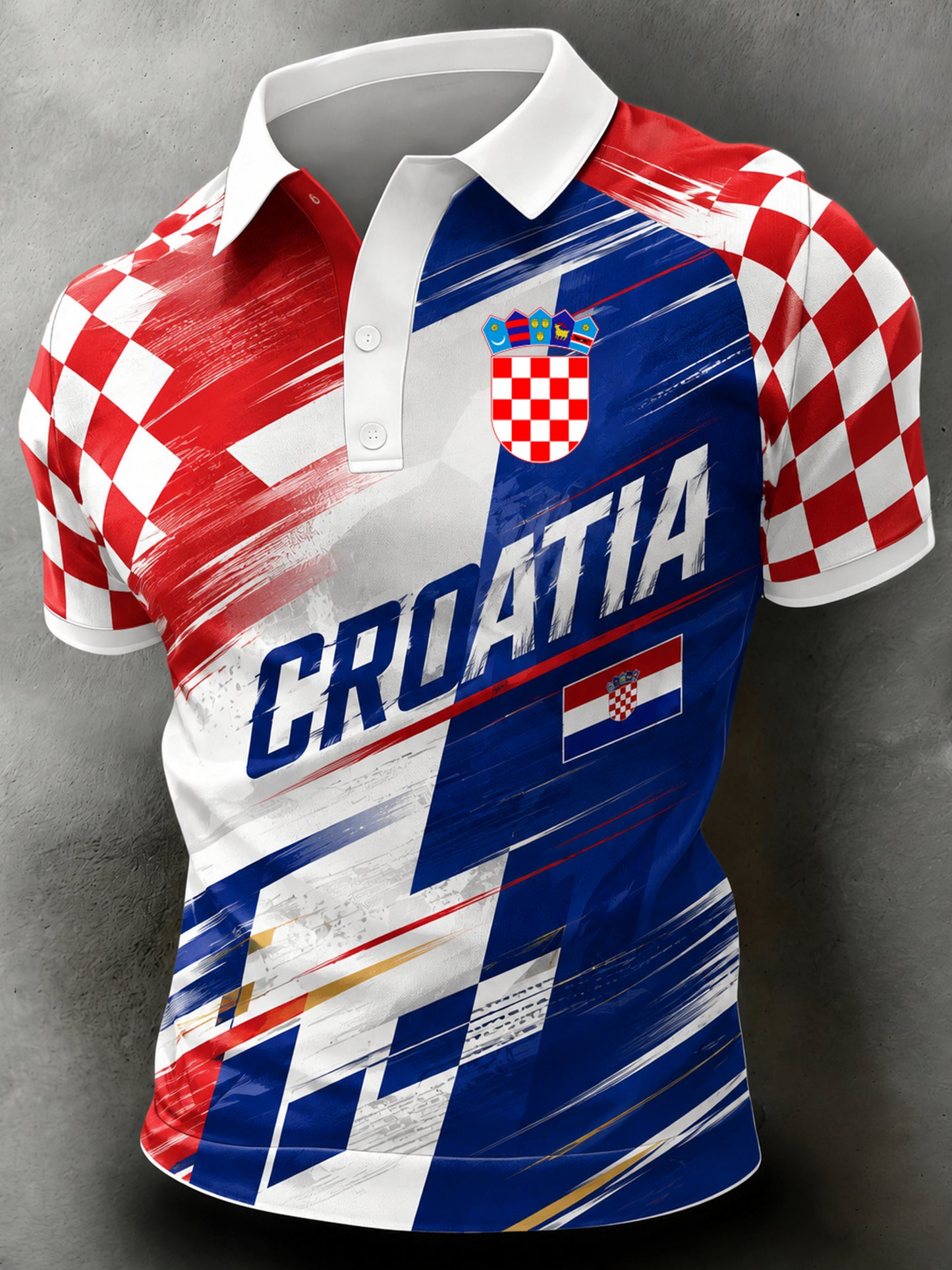 Trikot s potiskom hrvatske nogometne navijačke umjetnosti za muškarce