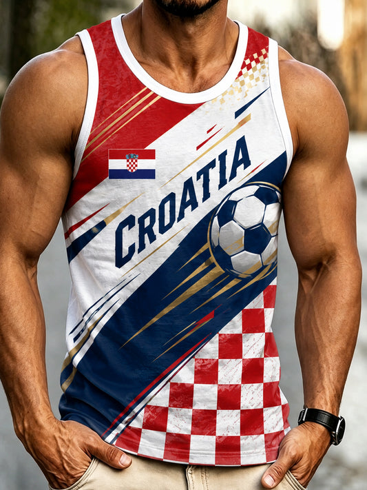 Muškarci Nogometni ljubitelj umjetnosti Print Tank Top Vrh