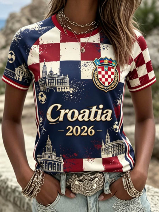 Ženska okrugla majica kratka rukava