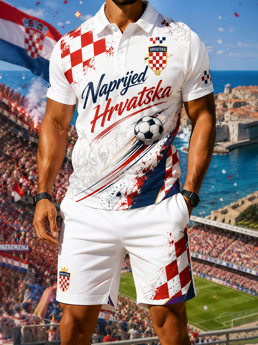 Muški hrvatski fudbal navijanje umjetnost tiskanja