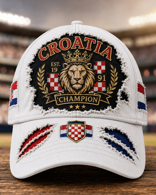 Unisex Hrvatski nogometni meč navijanje umjetnost Print Hat