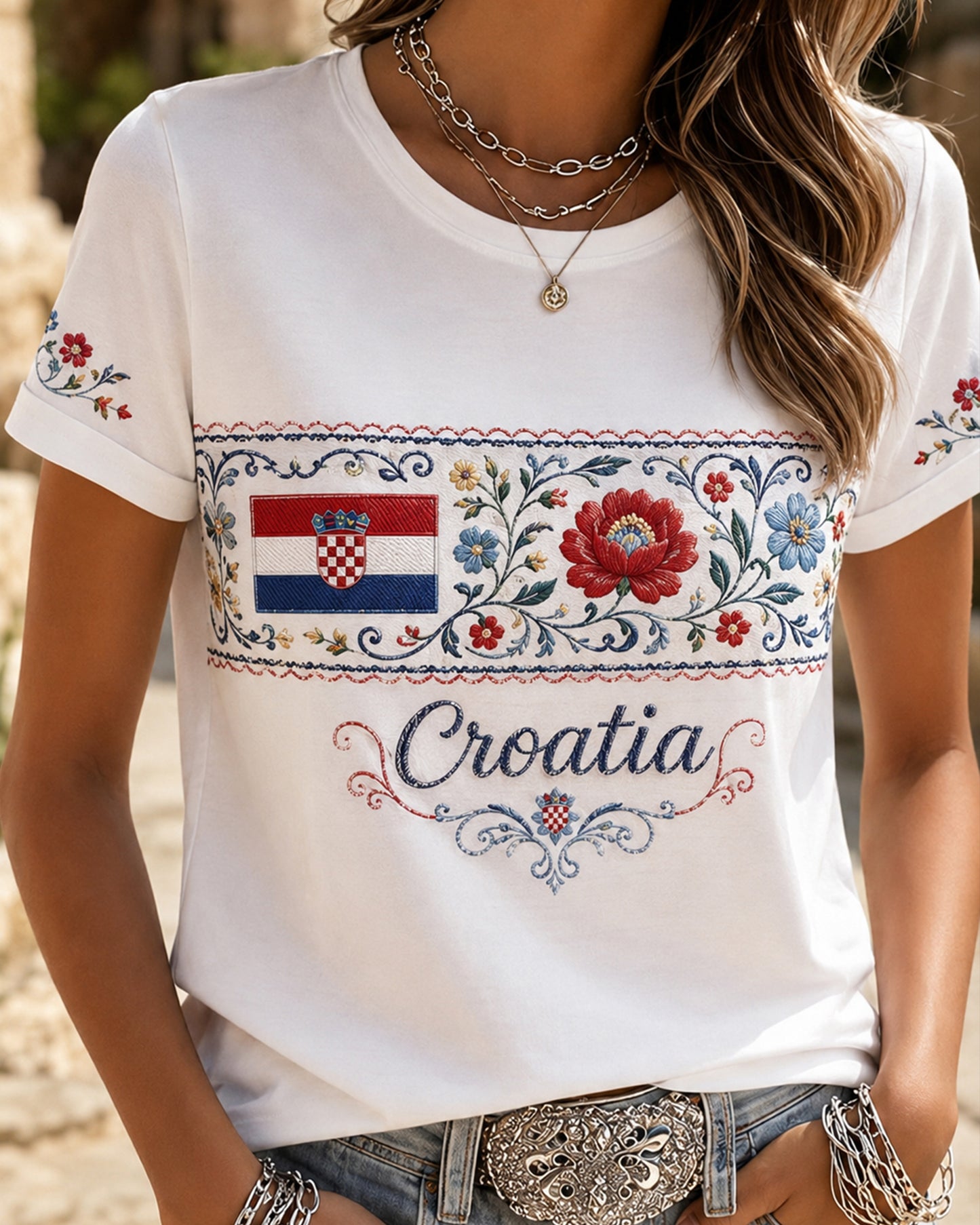Ženski hrvatski cvjetni štampač