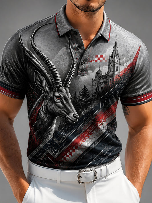 Muški hrvatski kulturni element Umjetnost Print Polo Print