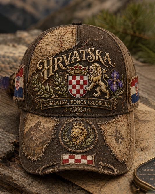 Unisex Hrvatski vojno-stilan Patriotski Šešir