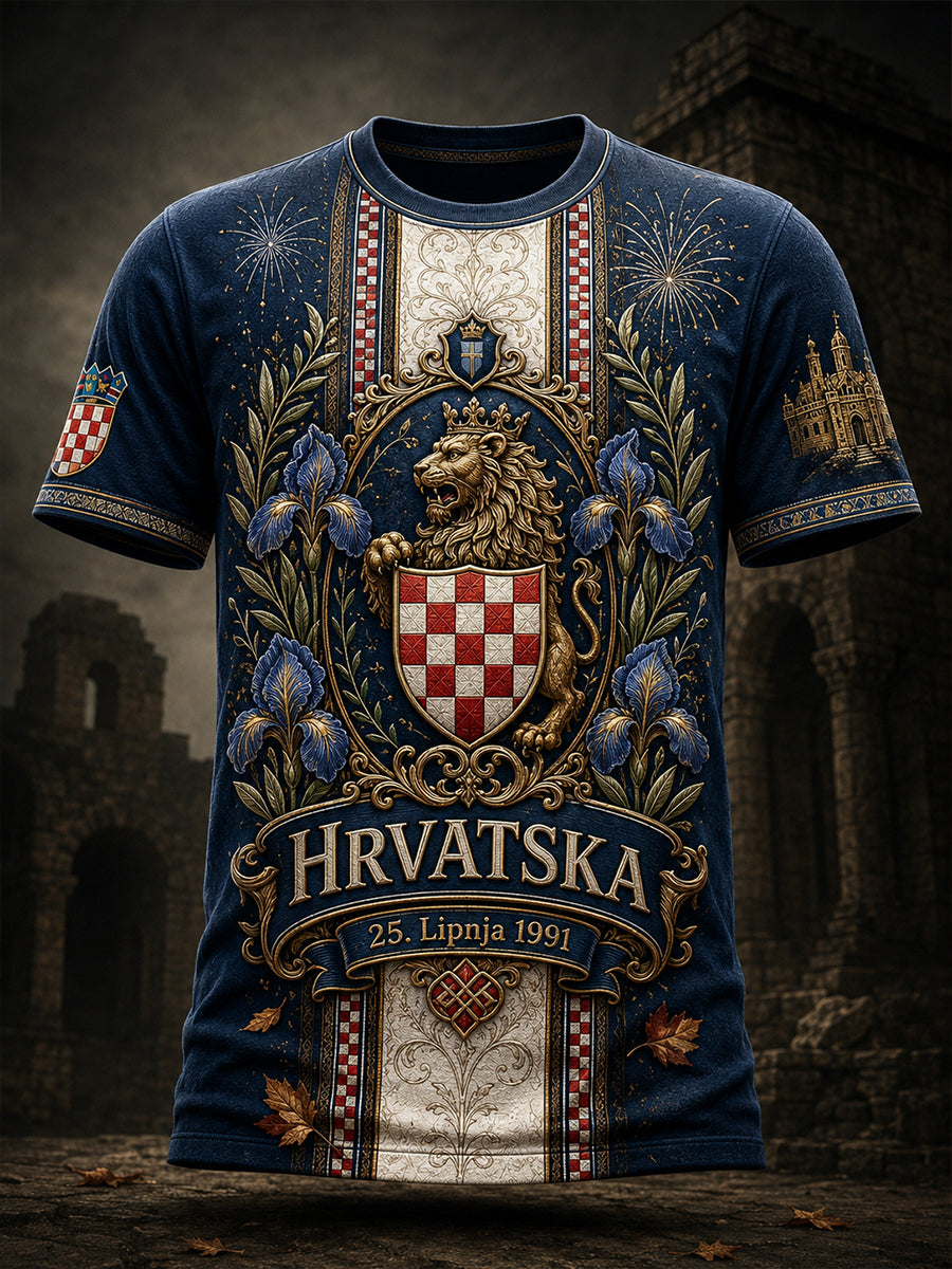 Muška hrvatski narodni dan Komemorativna umjetnost Print T-shirt