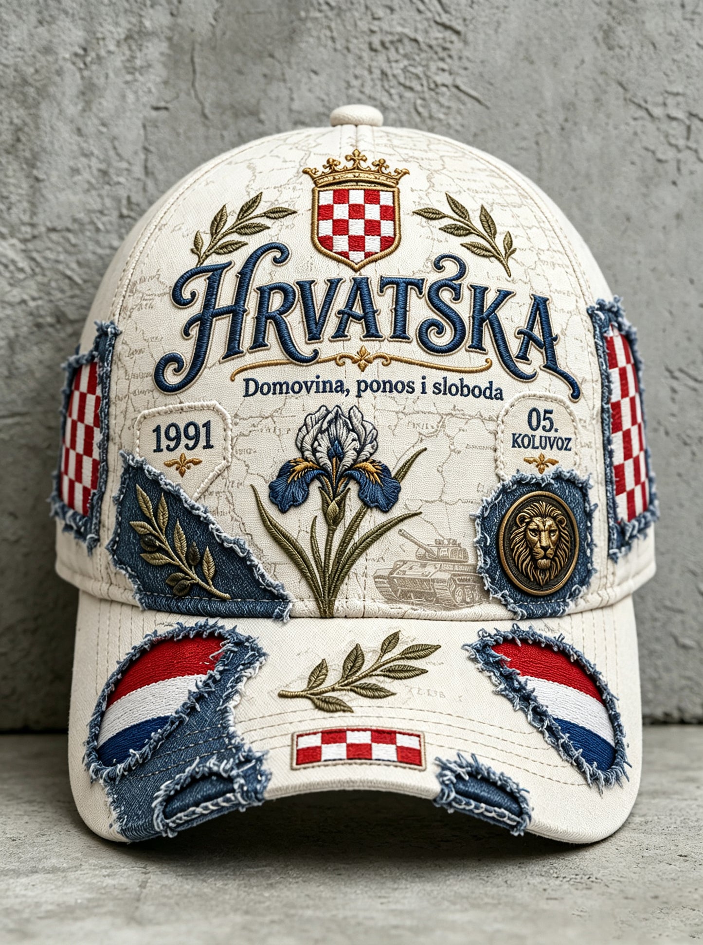 Uniseks hrvatska vojna majica s patriotskim umjetničkim otiskom