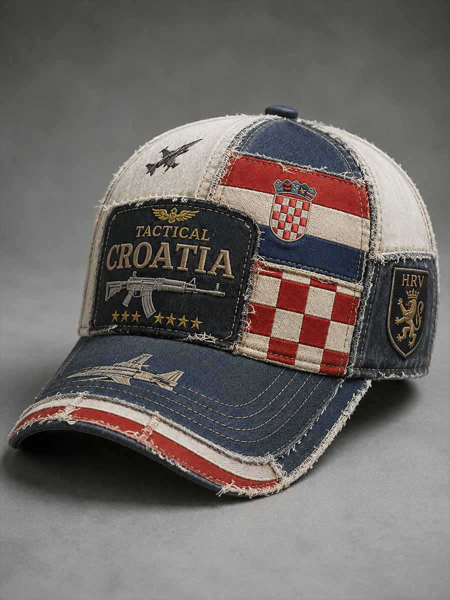Uniseks hrvatska vojna majica s patriotskim umjetničkim otiskom