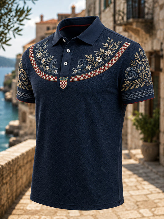 Muški polo majica s umjetničkom grafikom u povodu hrvatskog oceana