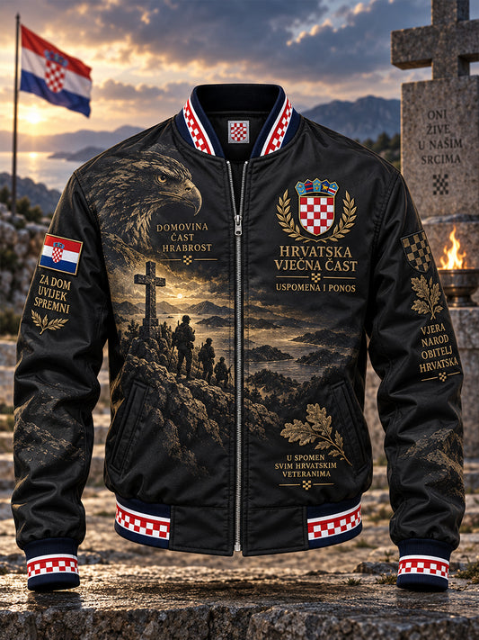 Muška vintage jakna s vojnim uzorkom